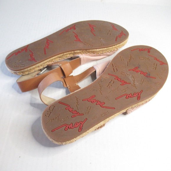 ED Ellen DeGeneres Valentines Wms Skylin Leather Open Toe Sandals Size 9.5. EUC - Picture 6 of 7